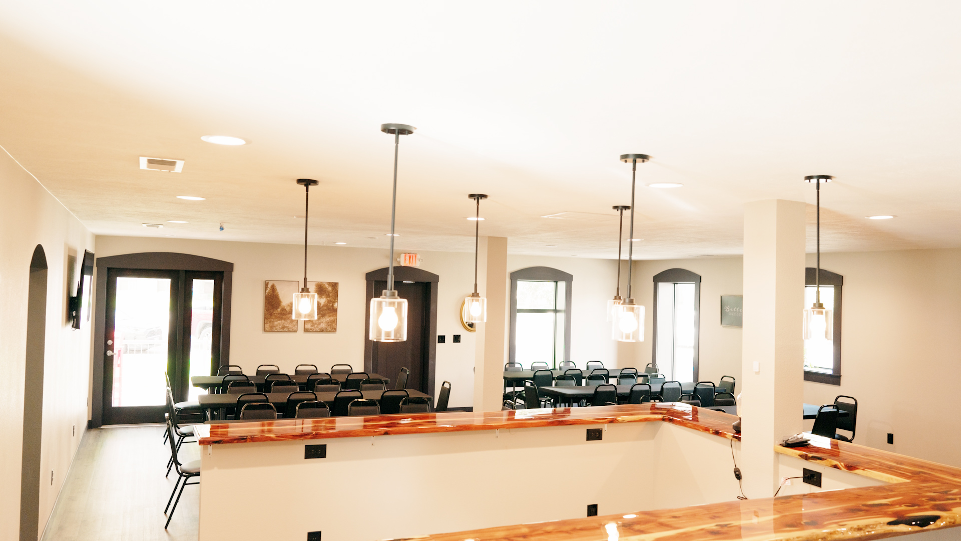 Event space set up inside Old Town Events Center